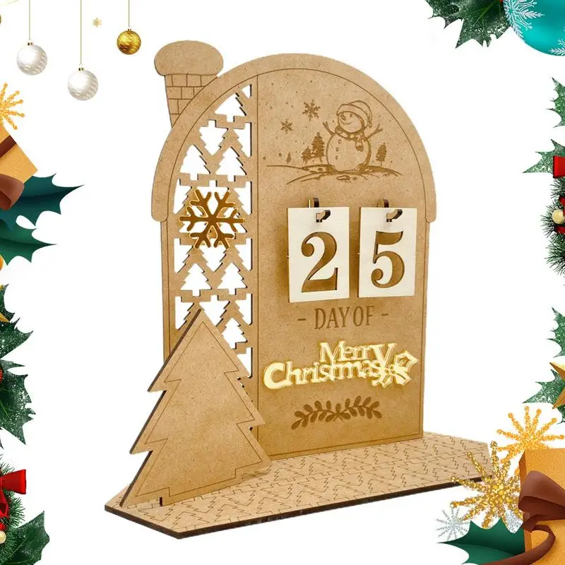

Wooden Countdown To Christmas Advent Calendar Unfinished House-Shaped Advent Calendar Advent Calendar DIY Kit Ready To Decorate