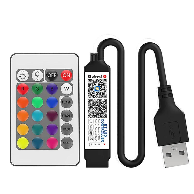 

5-24V Innovative Mini Bluetooth Compatible Controller LED Light Strip Time Switch Multiple Music Mode For RGB Smart APP Control