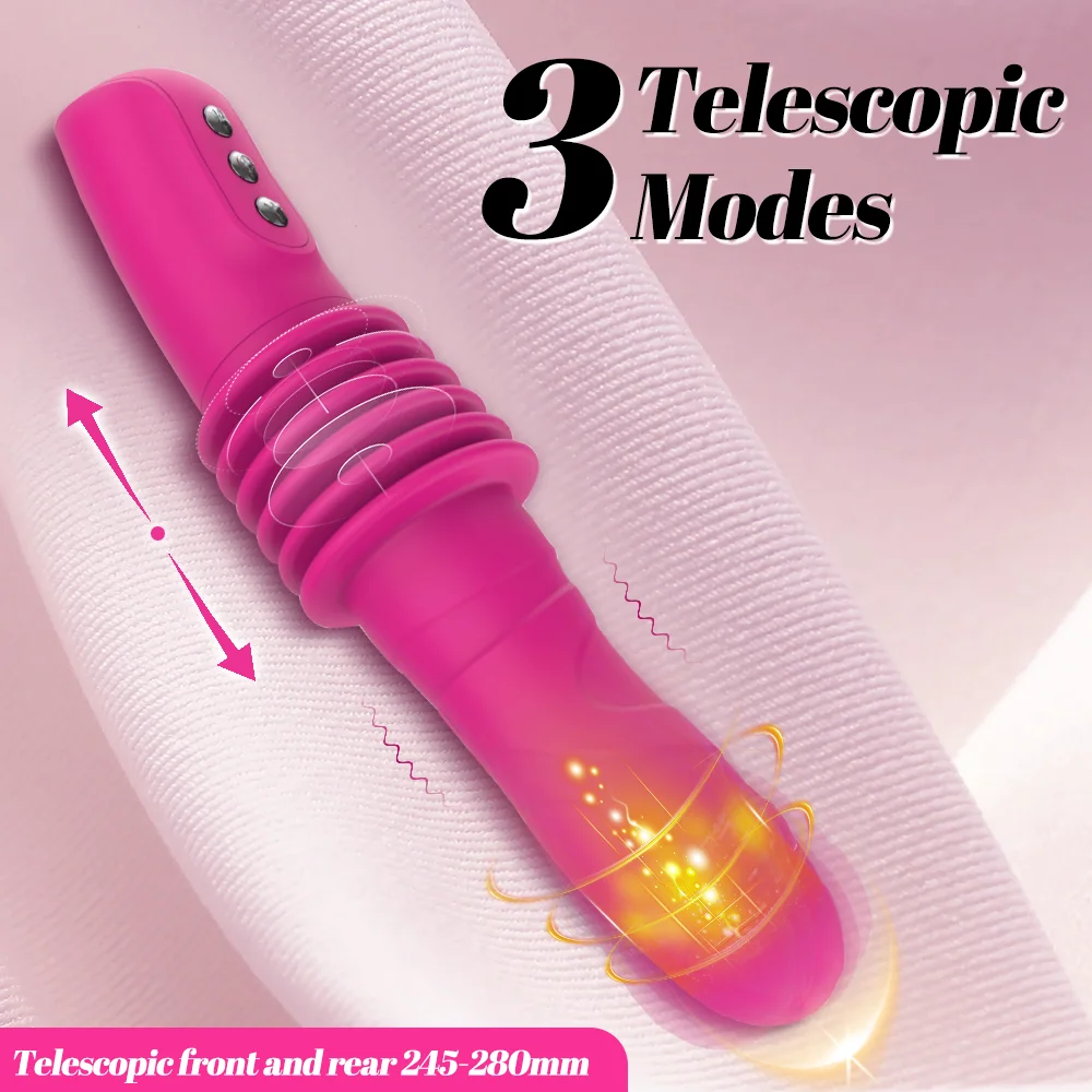 Telescopic Vibrator Nipple G-Spot Clitoris Stimulation Dildo Female Masturbator Sex Machine For Women Adult Sex Toy Joinjjtoy