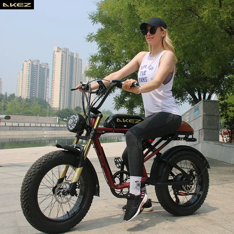 1500W 48V 36AH 20*4inch Fat Tire Electric Bike Mountain Snow Electric Bicycles AKEZ Adult Motorcycle electric bicycle electric bike