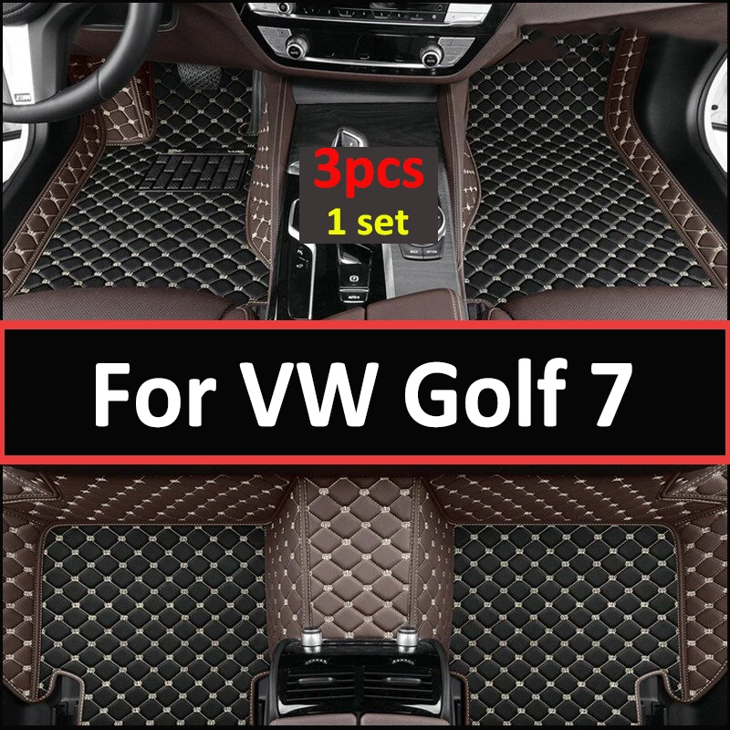 

Car Floor Mats For Volkswagen VW Golf 7 7.5 GTE GTD GTI 2012~2020 Carpets Leather Mat Rugs Pad Interior Parts Car Accessories