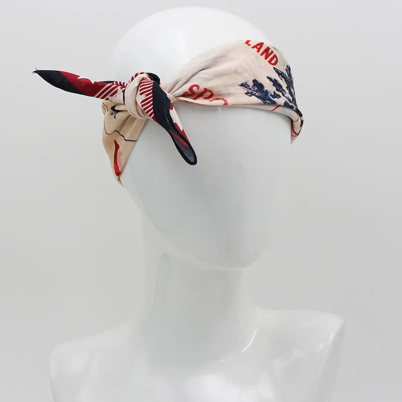 Cotton Bandana Retro Deer Print for Men and Ladies