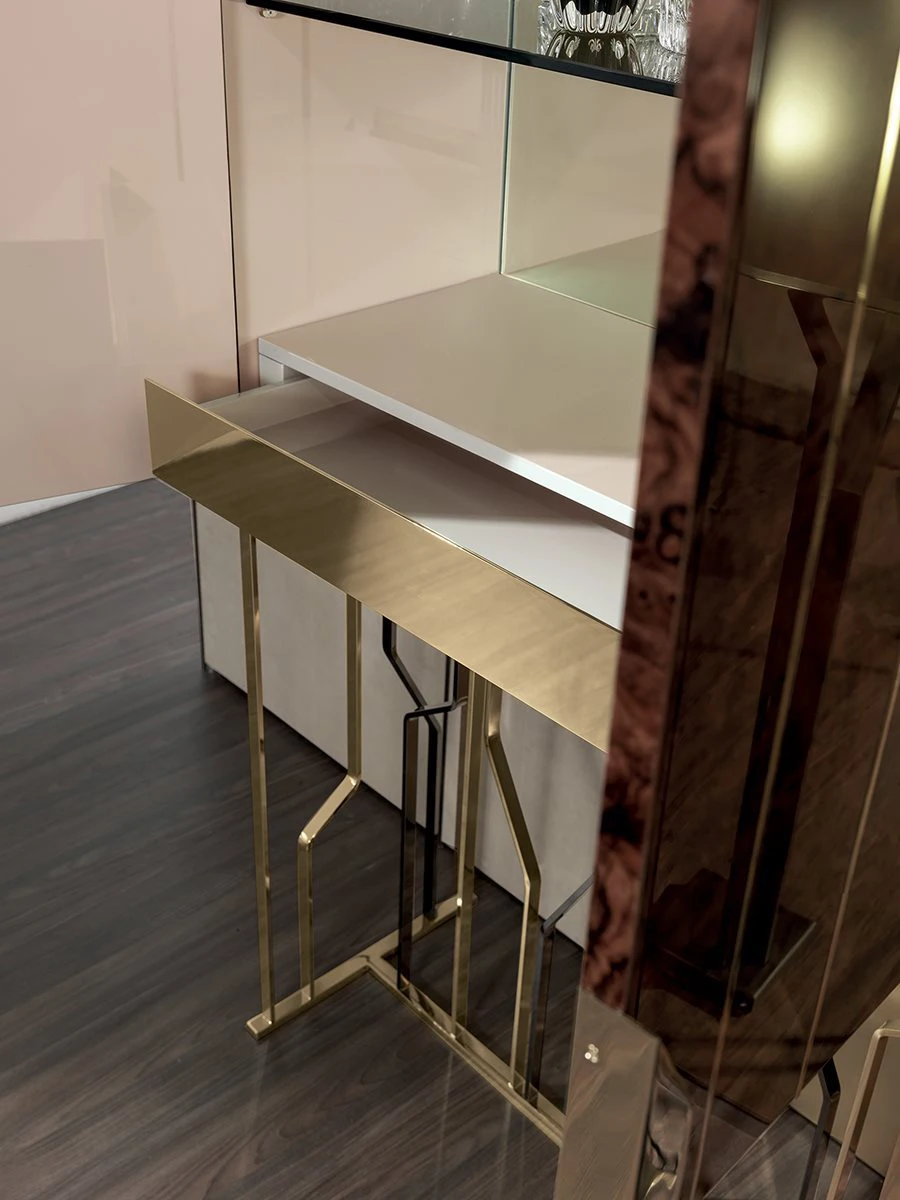 most fashionable China modern style metal wooden high quality sideboard furniture delicate home decor cabinet for apartment