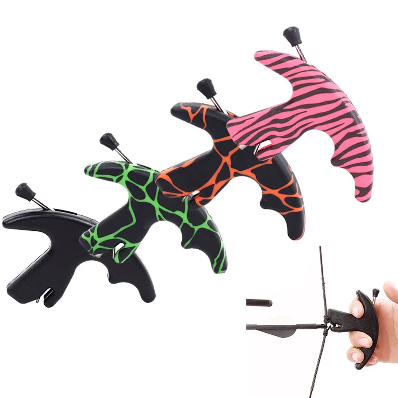 Archery Bow Release Aid 3 Finger Grip Thumb Trigger Caliper Release Assistant Compound Bow Hunting Shooting Accessories