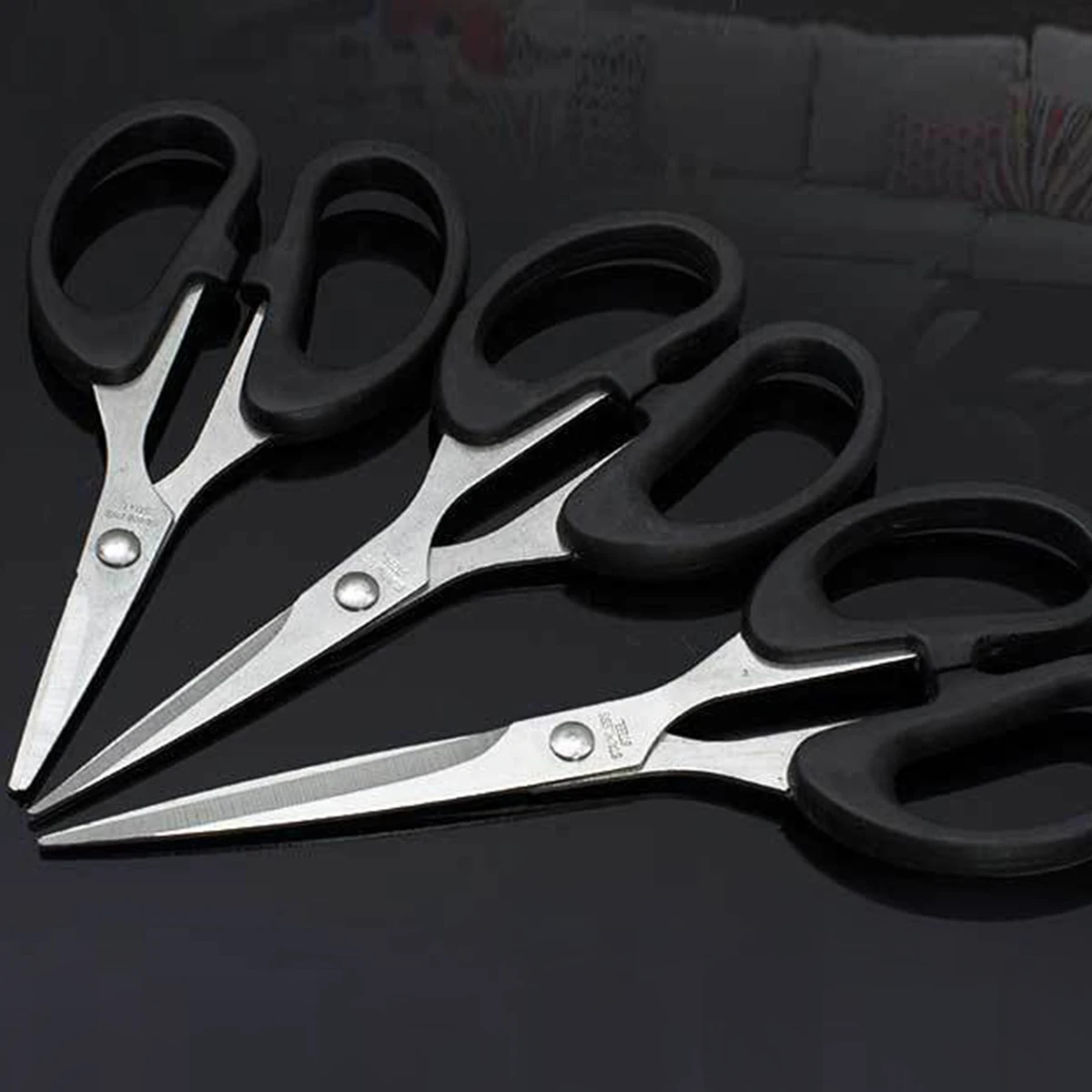 Black Blade Scissors Household Sharp Handmade Paper Cuttings Scissors Exquisite Office Stationery Children's Paper Cuttings craft scissors paper scissors household scissors