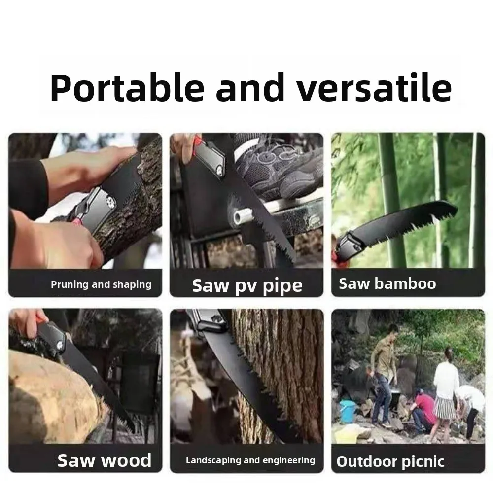 휴대용 접이식 손톱톱 정원 도구 다기능 야외 목공용 톱 정원 가꾸기 나무 전지가위 벌목용