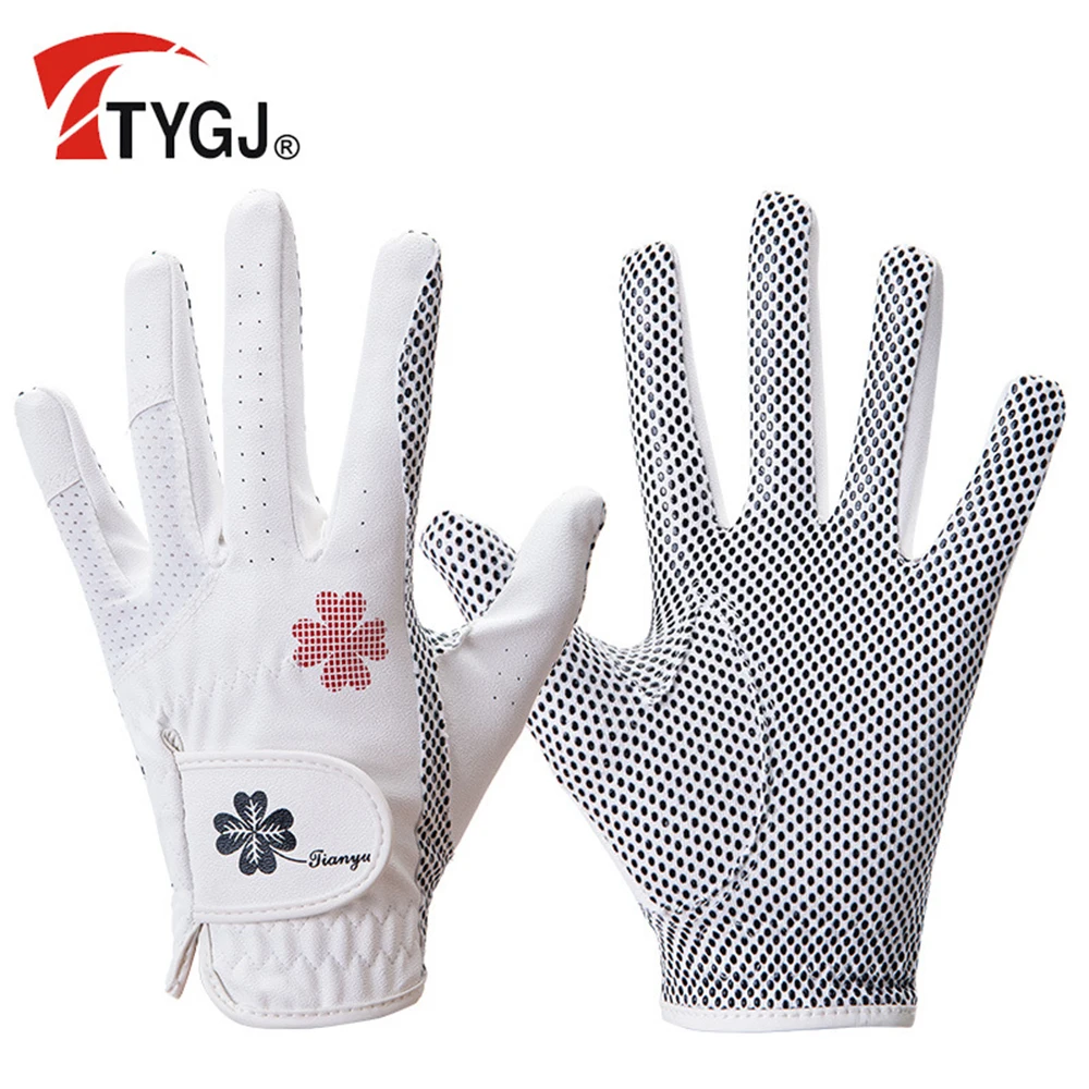 

1 Pair Golf Gloves For Women Breathable PU Leather Golf with Non-Slip Particle Outdoor Sports Left And Right Hand Golf Accessory