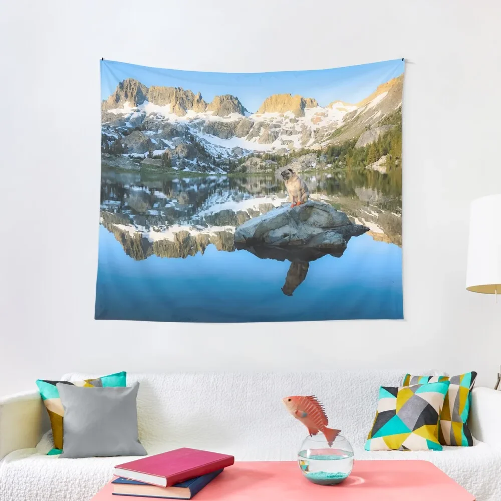 

Adventure Pug and Alpenglow Tapestry Home Decor Aesthetic Aesthetic Room Decorations Decoration Room Tapestry