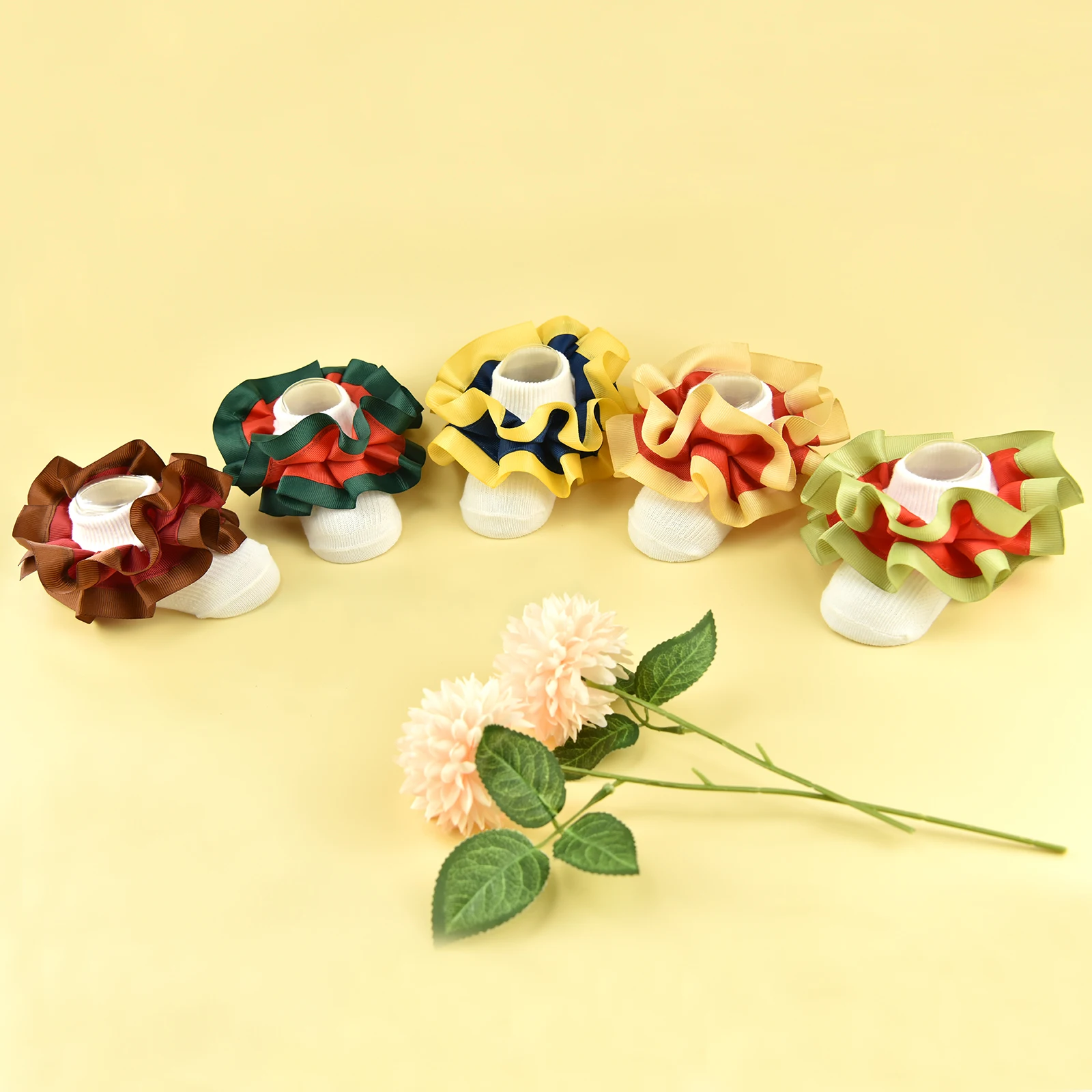 Flounces children's cotton socks Girls frilly socks Big petals 2 color princess dance cotton Ballet Latin Kids Socks