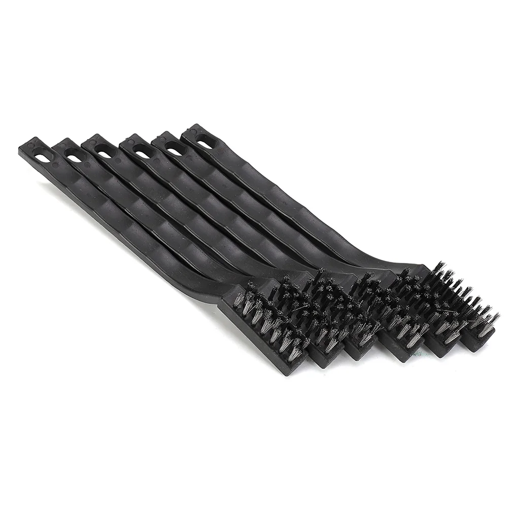 6pcs Stainless Steel Wire Brushes Set Paint Rust Remover Steel Wire Brushes Industrial Metal Polishing Burring Cleaning Brush