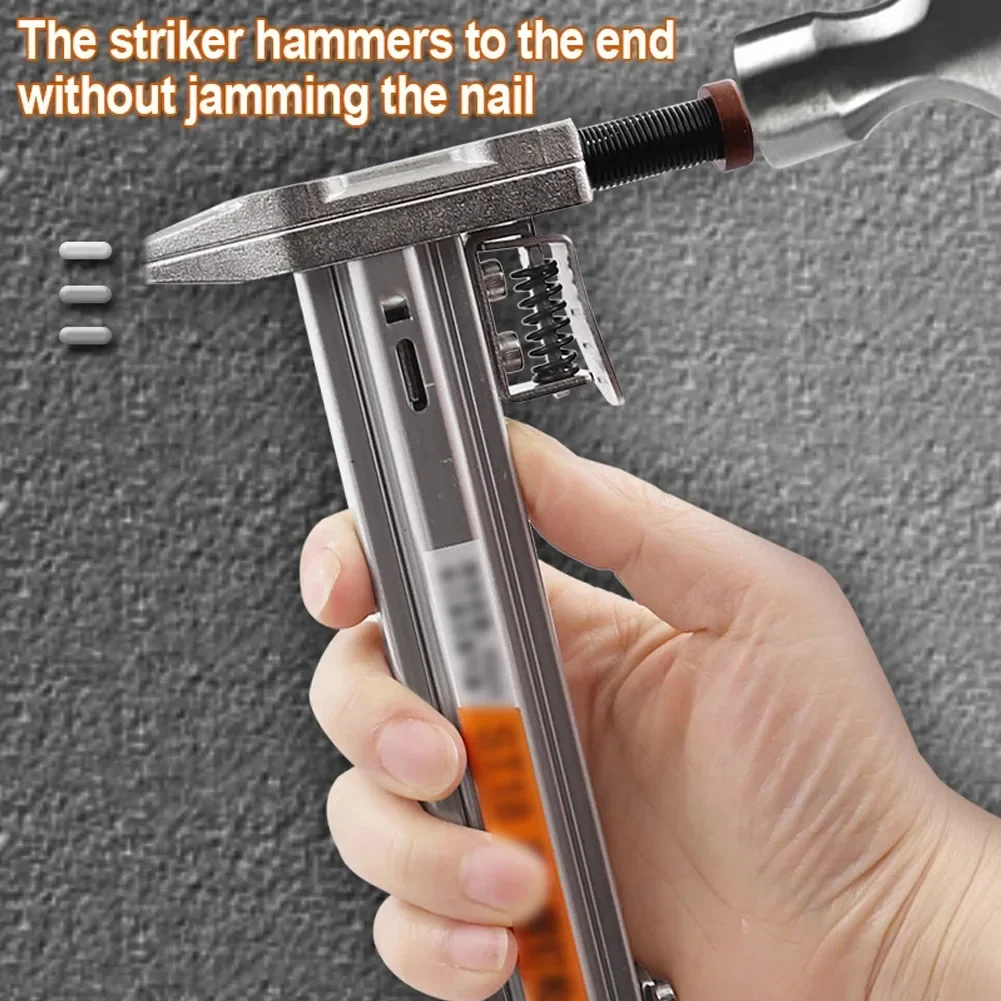 Manual Steel Nailer ST18 Semi Automatic Cement Nail Wire Slot Nailing Device Nailing Machine Woodworking Tacker