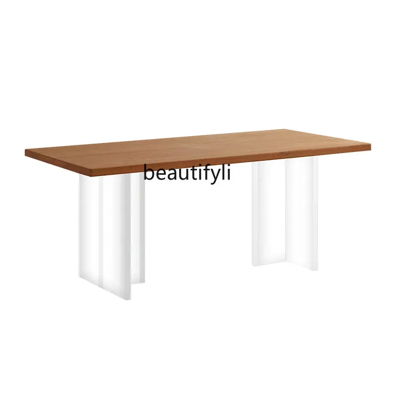 

zq Acrylic Bench Household Solid Wood Shoe Changing Stool Bed End Stool Japanese Style Living Room Large Bench