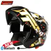 Casque Motocross à Double Lentille avec Bluetooth