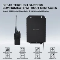 Retevis RB91 LORA Direct Frequency Digital Repeater With RB24 UHF Portable Radio Stations 5W Long Range Communication Solution 1