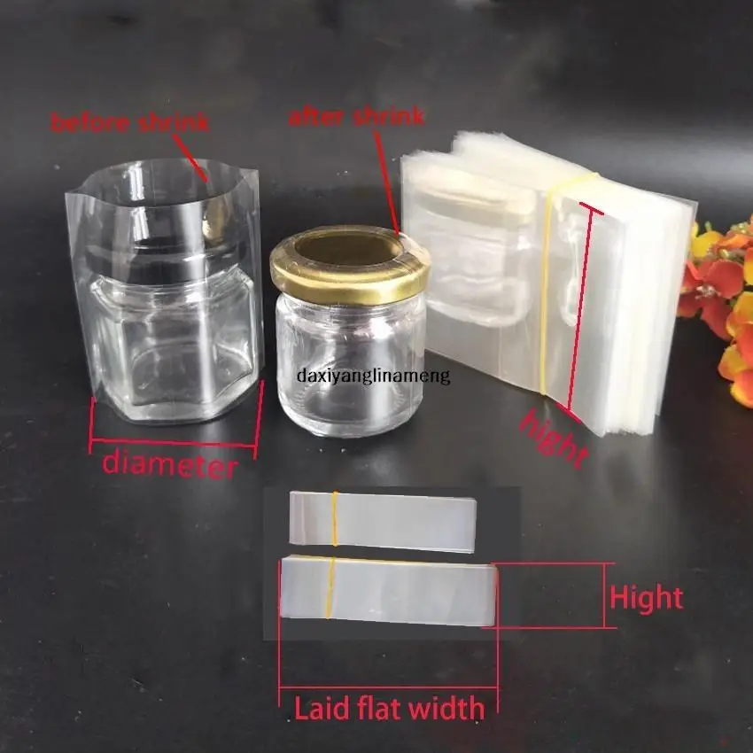 PVC Heiß schrumpf bänder für Öl-Flaschen-Mund-Deckel-Jar-Box-Schläuche Kunststoff-Top-Dichtung Wasserdichte Folie DIY [Breite x – Detail 4