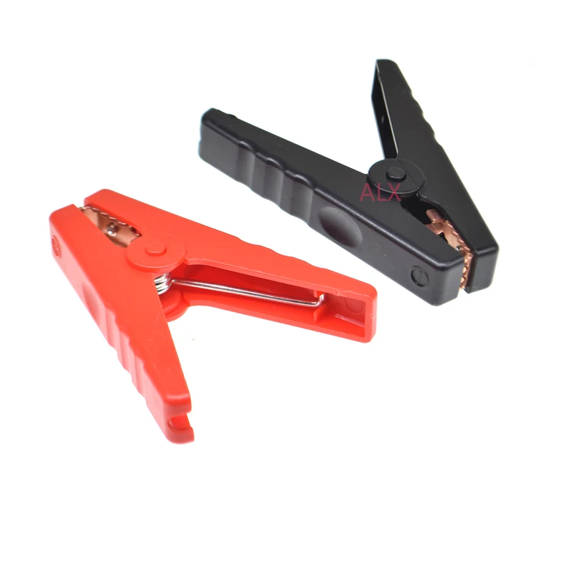 Alligator Clips Test Clip Alligator Clip Adapter 100A Electrical Battery Insulated Clip Connector Plastic Handle For Electric Project