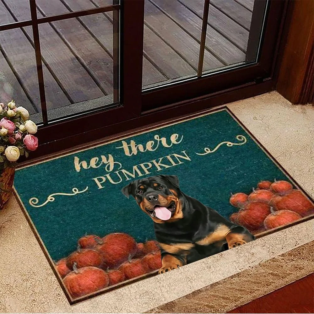 

CLOOCL Animal Carpet Pet Dog Rottweiler Green Doormat 3D Print Non-slip Absorbent Carpet for Bathroom Rug Home Drop Shipping