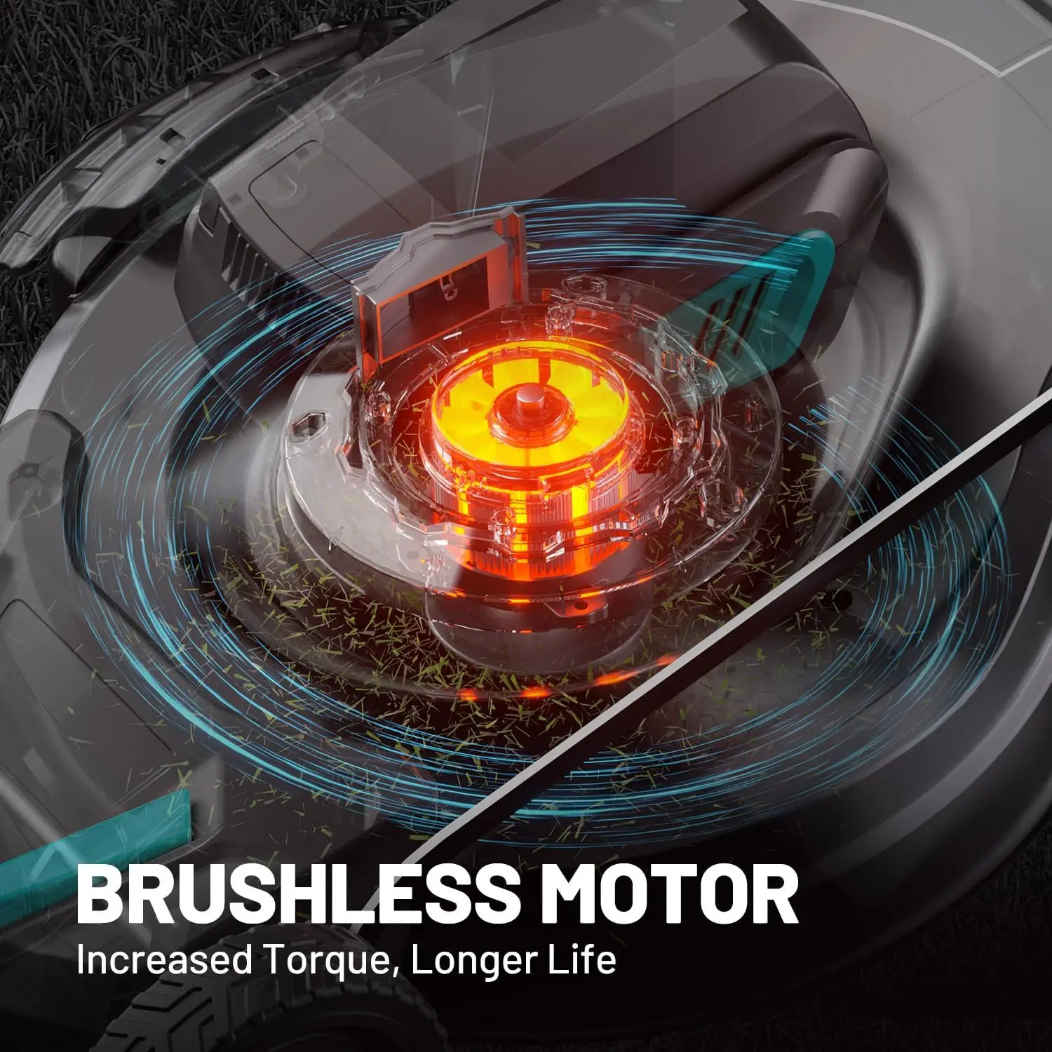 2*20V 21 inch Self-Propelled Lawn Mower Cordless, 3-in-1 Brushless Electric Lawn Mower with 6-Position Cutting Height Adjustment