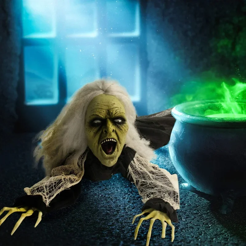 Haunted Hill Farm 63" Crawling Zombie Halloween Animatronic