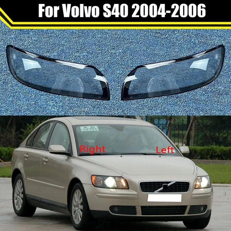 

For Volvo S40 S40L 2004-2006 Car Transparent Lampshade Head Light Lamp Cover Glasses Lamp Shade Headlight Shell Cover Lens