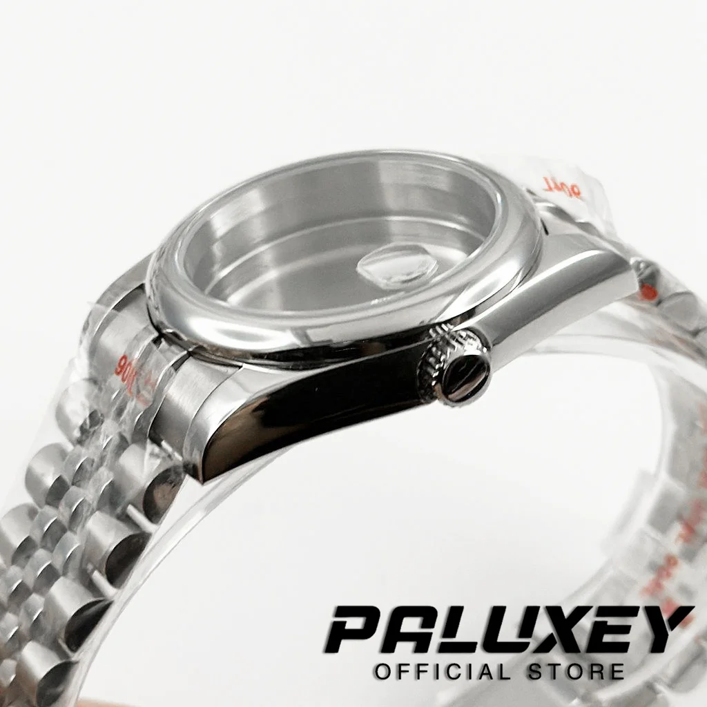 Elegant Smooth Polished Bezel Watch Case with Sapphire Crystal and Jubilee Bracelet, 36MM/40MM