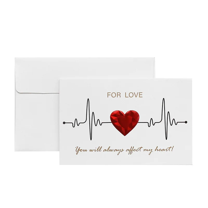 Cards Valentines Day Gift Love Postcard Wedding Invitation Greeting Cards Anniversary Valentines Day Gift Card with Envelopes