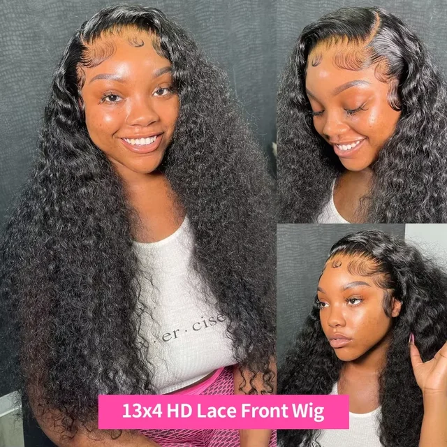 300% Density 13x6 Hd Curly Deep Wave Lace Frontal Wigs Brazilian Hair Wear Go Glueless Wigs Human Hair 13x4 Lace Wigs For Women 4