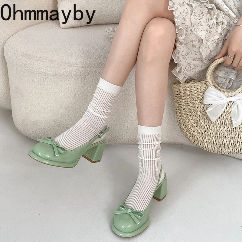 Summer Cover Toe Butterfly-knot Women Sandals Fashion Thick
