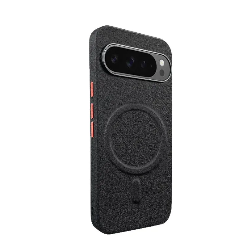 Magnetic Plain Leather Protective Phone Case and Back Cover