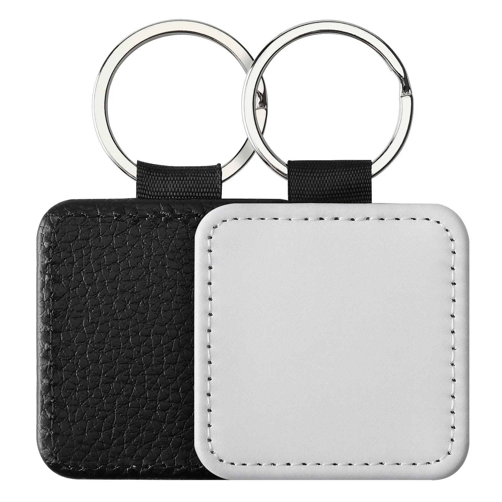 NEW Custom Blank Sublimation PU Back Keychain With Three Shapes