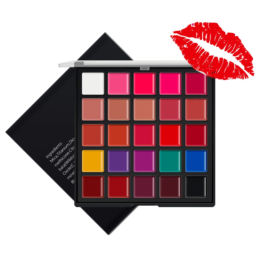 25 Color Lipsticks Palette Waterproof Long Lasting Pigment Moisturizing Cosmetic Makeup Lipgloss Palette Professional Cosmetic 2