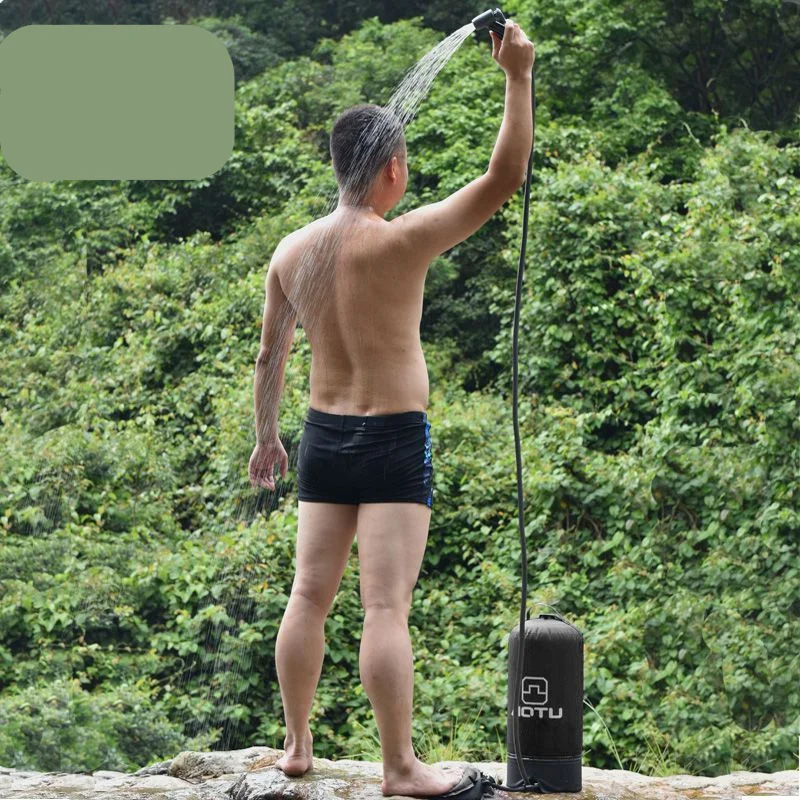 

11L PVC Pressure Shower w Foot Pump Lightweight Inflatable Shower Pressure Shower Water Bag For Outdoor Beach Camp Hike Bathing
