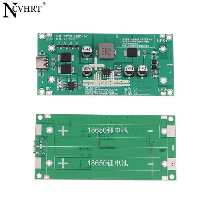 

Type-C 15W 3A 18650 Lithium Battery Charger Module DC-DC Step Up Booster Fast Charge UPS Power Supply Converter Board 5V 9V 12V