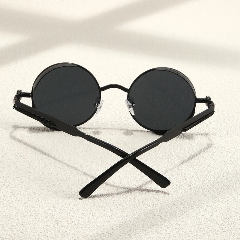 Steampunk Sunglasses Metal Steam Punk Style Sun Glasses Steampunk Fashion Men Retro Round Sunglasses