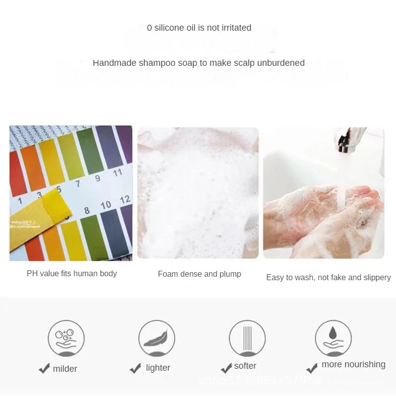 Plant Shampoo Soap Natural Polygonum Handmade Deep Cleansing Strengthen Nourish Refreshing Control Oil Anti-dandruff Hair Care