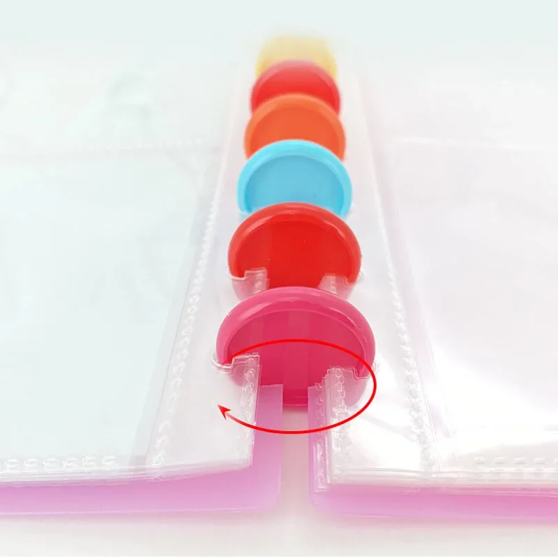 100pcs 24mm 28mm 32mm Mushroom Hole Binding Rings Plastic Discs Loose-leaf Notebooks Binder Ring Planner Rings Discbound Planner 5
