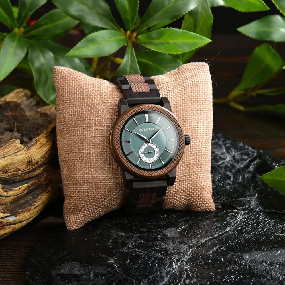 Reloj de madera BOBOBIRD, nuevo reloj de pulsera de cuarzo para