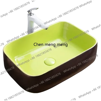 อ่างล้างม็อบเซรามิกโบราณสไตล์เรโทรสำหรับใช้กลางแจ้ง ระเบียง ห้องน้ำ สวน 1