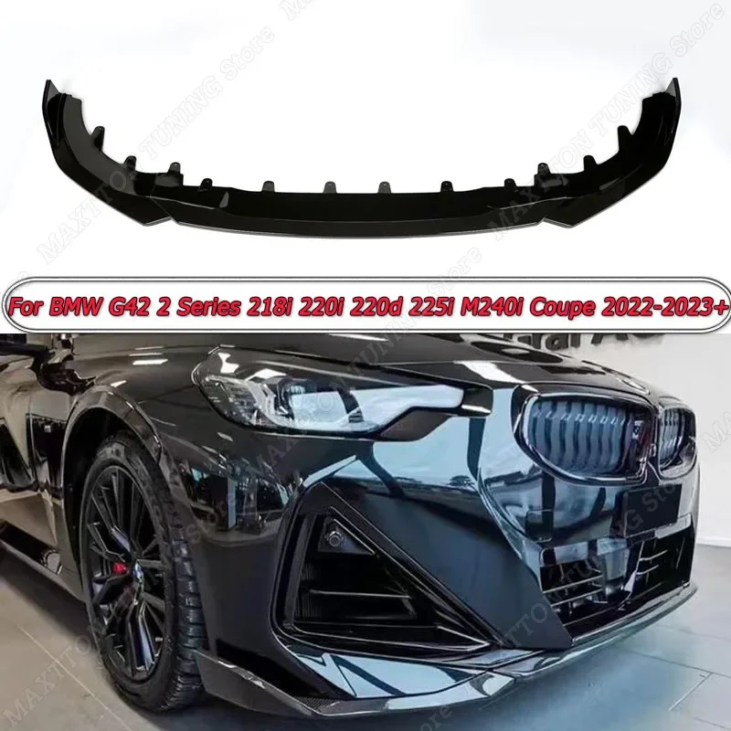 

For BMW G42 2 Series 218i 220i 220d M240i Coupe 2022-2023+ Body Kit Splitter Diffuser Flap Bumper Exterior Parts Accessories
