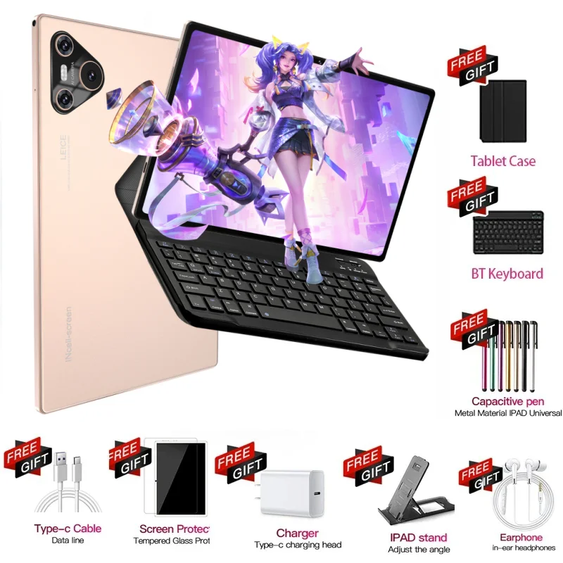 thumbnail image 1 of Tableta Pro 16 de 11 pulgadas, versión global, Android 13, 16 GB + 1 TB, Snapdragon 870, 5G, doble tarjeta SIM, llamadas telefónicas, WIFI, HD, 4K, nueva versión 2024, 1 of 5