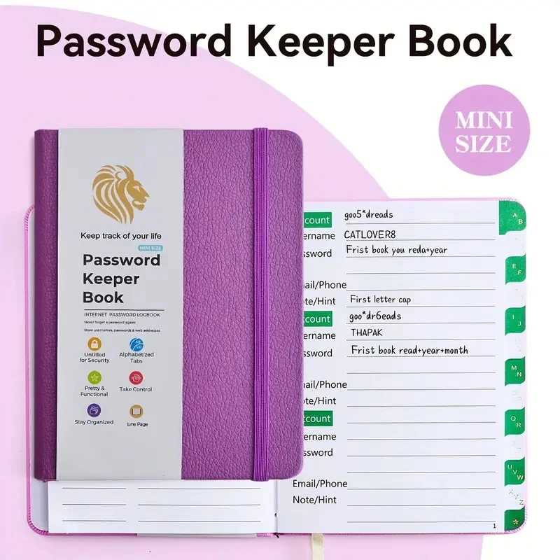 Password Book Password Book With Alphabetical Tabs Internet Address & Password Keeper Logbook Organization Notepad Notebook