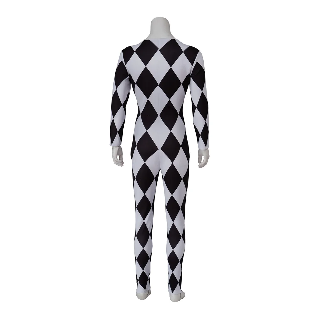 Cosplay Costume Freddie Mercury Cosplay Costume Black And White Jumpsuit Lead Vocals Singer Jumpsuit Stage Performance Bodysuit Costume