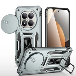 Heavy Duty Smartphone Case with 360 - Degree Kickstand and Camera Protection - Redmi 15 4G （171mm） (GRAY)