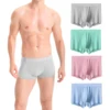 men's boxers Ice silk men's underwear summer thin quick-drying boxer shorts head plus size boys' shorts with gift box oversized 2