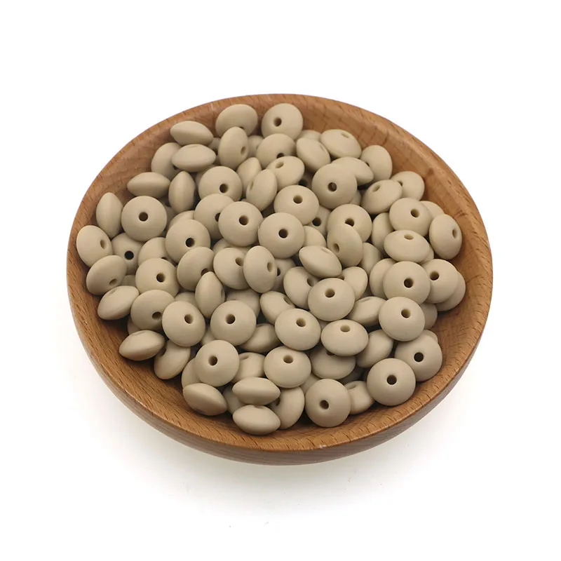 Silicone Lentil Spacer Beads for DIY Accessories (12mm, Multiple Quantities Available)