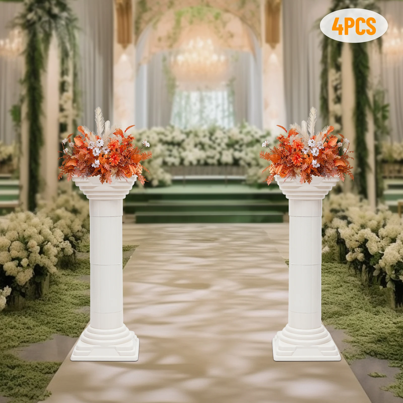 

4 Pillars/Set Wedding Event Decorative Columns 31" Tall