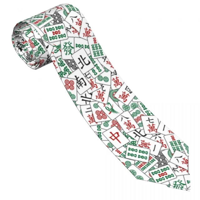 Stylish Hand Made mAh Jongg Men's Tie