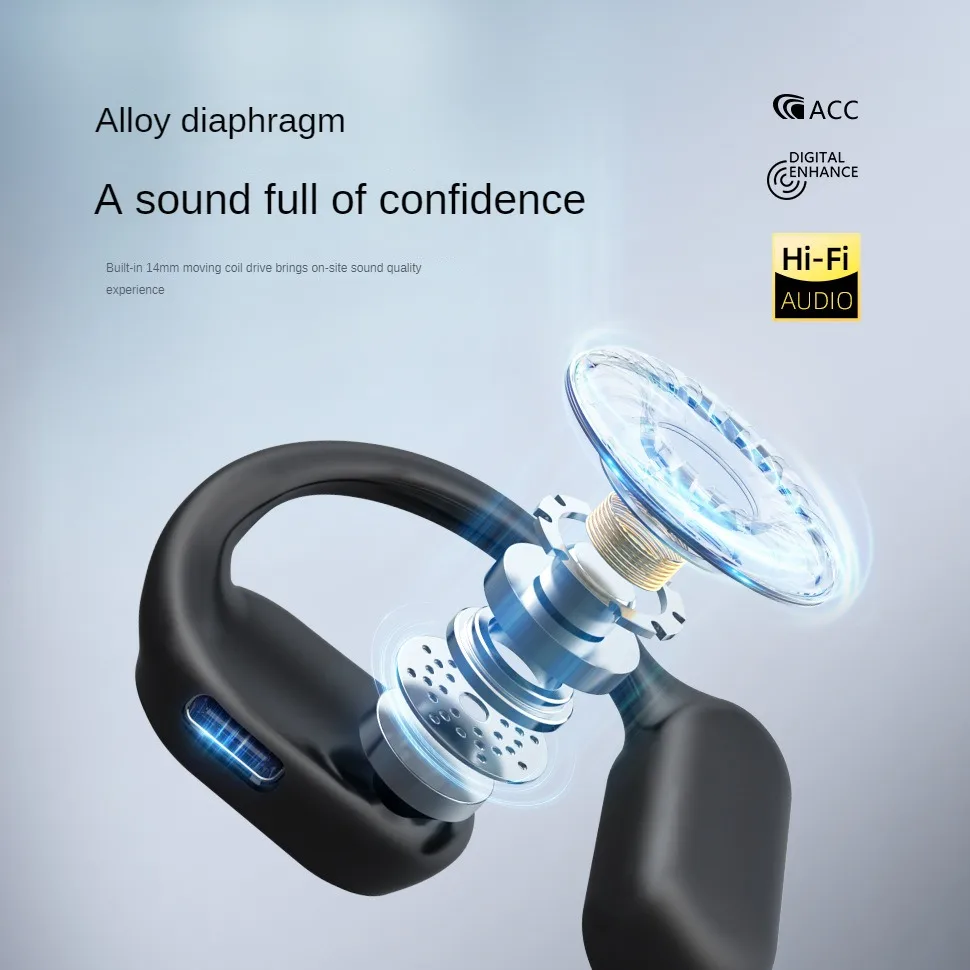 Wireless Bone Conduction Digital Bluetooth Earbuds Wireless Cancellation Noise Ear Mounted Sports Business Earphones Christmas