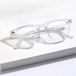 Trendy Transparent Square Frame Anti - Blue Light Glasses - Back to School Edition (A)