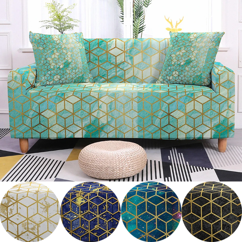 

Rhombus Geometric Sofa Cover Elastic Couch Cover For Living Room Polyester Stretch Sofa Slipcover 1/2/3/4 Seaters Armchair Cover